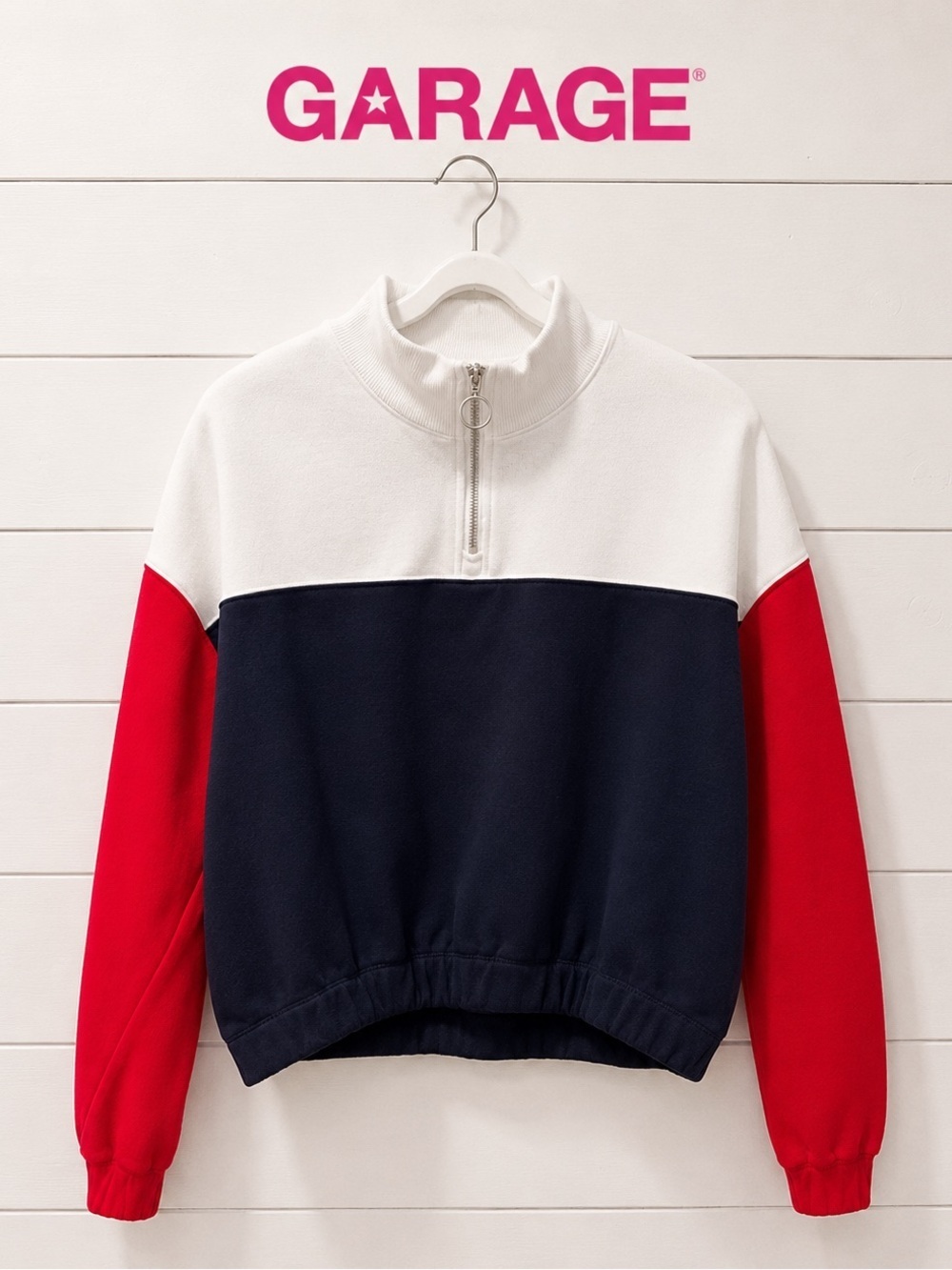 Garage Colorblock Half-Zip Sweatshirt (G/L)